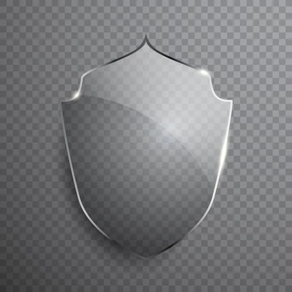 Panneau Protection Verre Transparent Sur Fond Simple Illustration Vectorielle — Image vectorielle