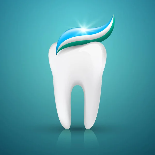 Zdrowe Białych Zębów Pasty Zębów Projekt Wektor — Wektor stockowy