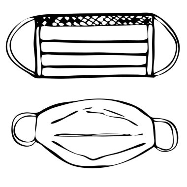 Tıbbi aletleri ve araçları serbest çizim stilde. Vektör çizim