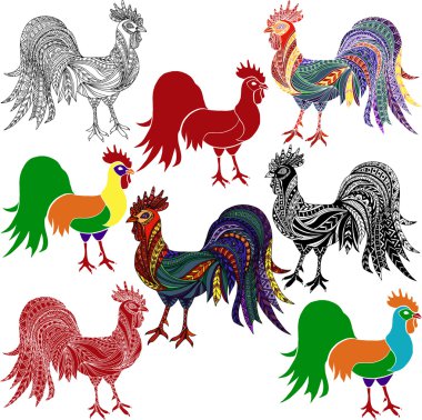 Horoz küme. Vektör