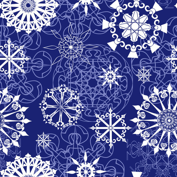 Seamless abstract blue pattern.