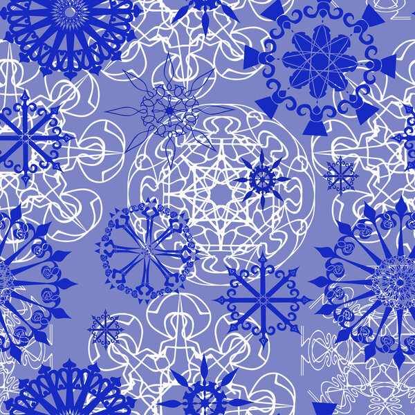 Seamless abstract blue pattern.
