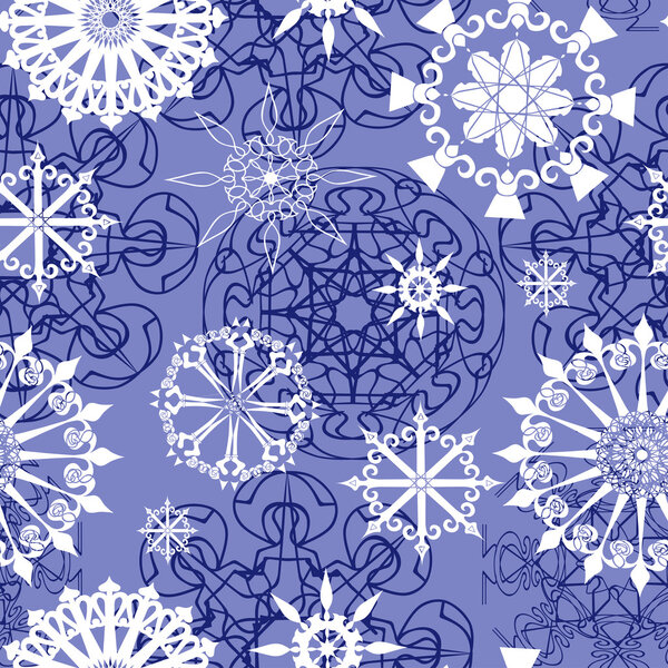 Seamless abstract blue pattern.