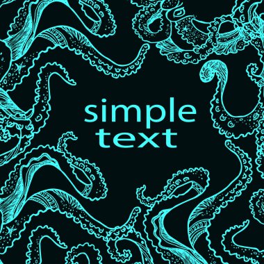 Dokunaçlar soyut şablonu. Vektör.