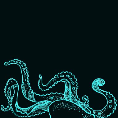 Dokunaçlar soyut şablonu. Vektör.