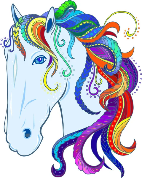 Rainbow häst. Vektor — Stock vektor