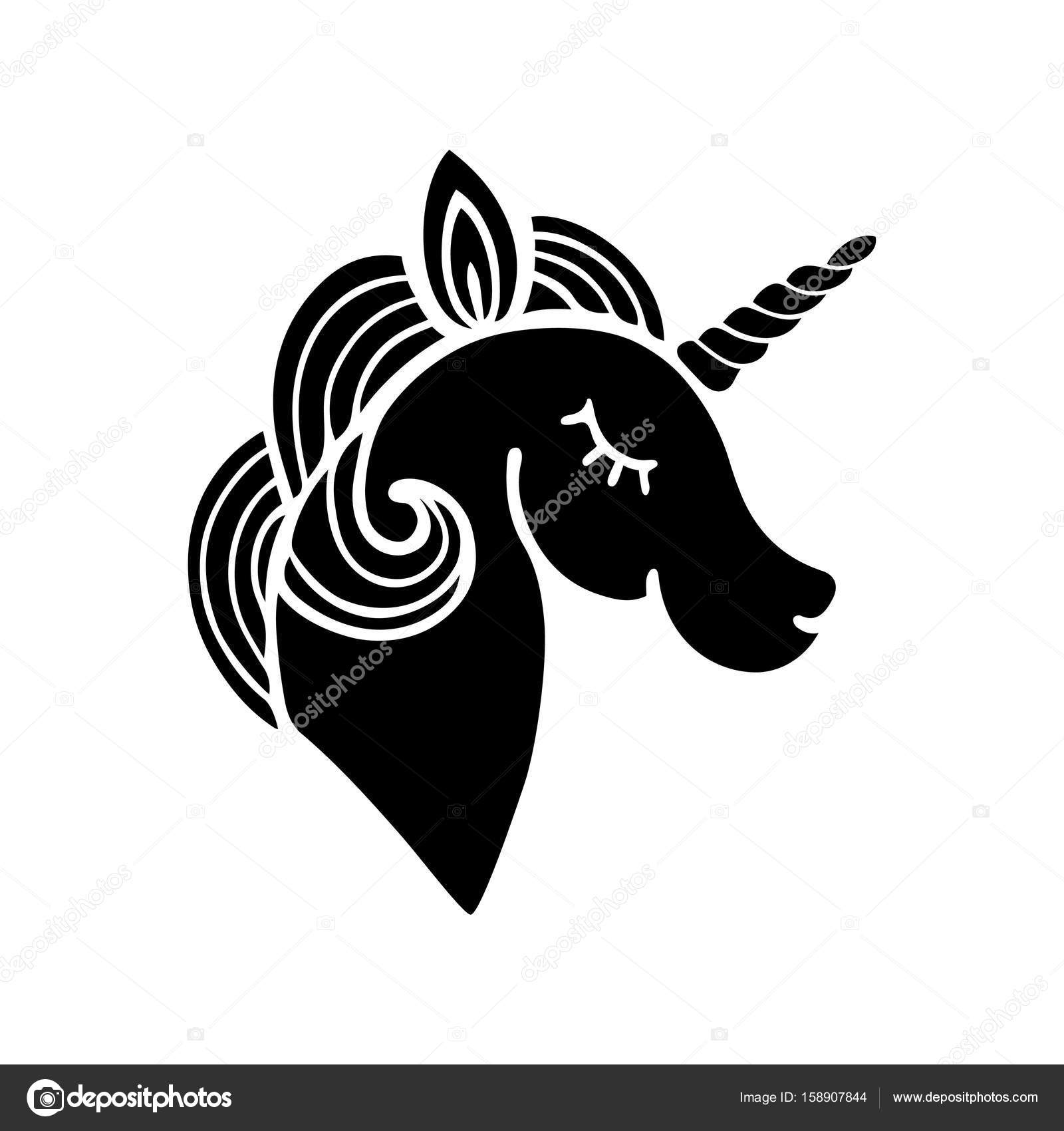 Download Cute unicorn silhouette. — Stock Vector © NataliaVarlamova ...