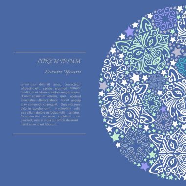 Beyaz kurt veya husky köpek baş ile daire kavramı