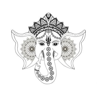 Hindu tanrısı Ganesha kafa