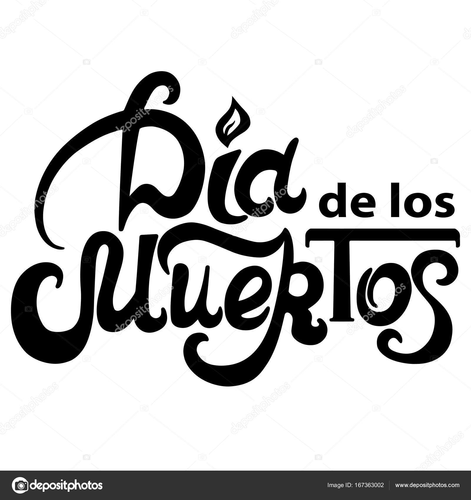Letras dibujadas a mano Dia de los Muertos. Día de los Muertos . vector