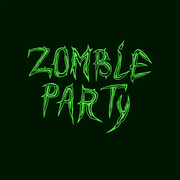 Ręcznie rysowane napis Zombie Party. — Wektor stockowy