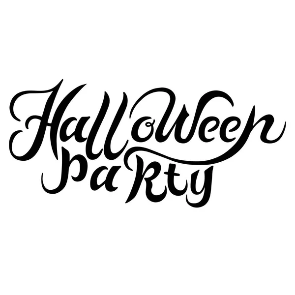 Hand drawn lettering Halloween Party. — Stock Vector