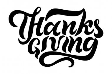 Elle çizilmiş Şükran metni.