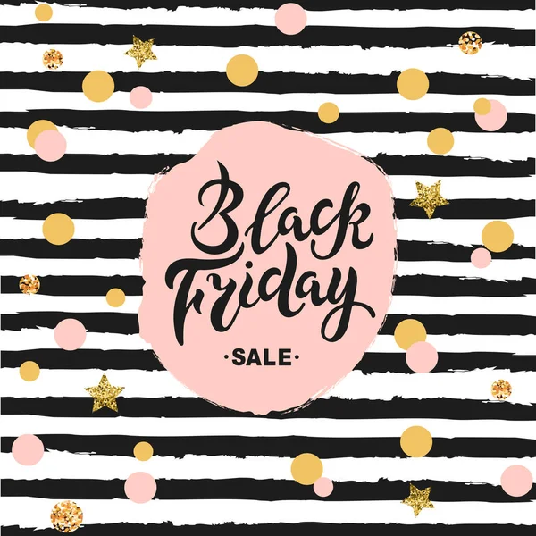 Black Friday Sale hand drawn lettering. — Stock Vector