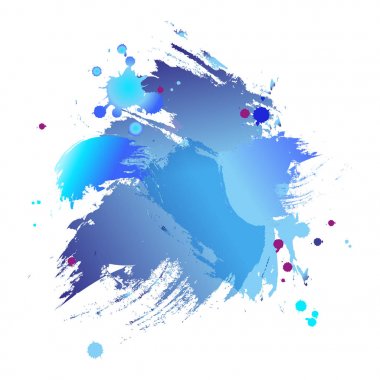 Suluboya taklit mavi arka plan. Vektör çizim, resim, logo, sanat Dükkanı, Sanat Okulu için. Arka plan üzerinde izole.