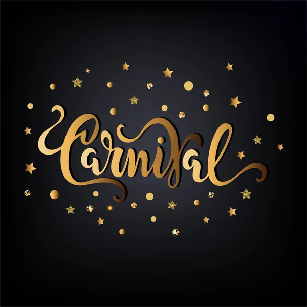 Texto Carnaval Como Logotipo Insignia Parche Icono Aislado Sobre Fondo — Vector de stock