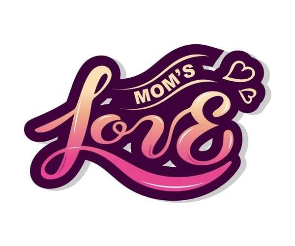 Mamas Liebestext Isoliert Hintergrund Kalligraphie Für Mädchen Jungenkleidung Babyshop Handgezeichneter — Stockvektor
