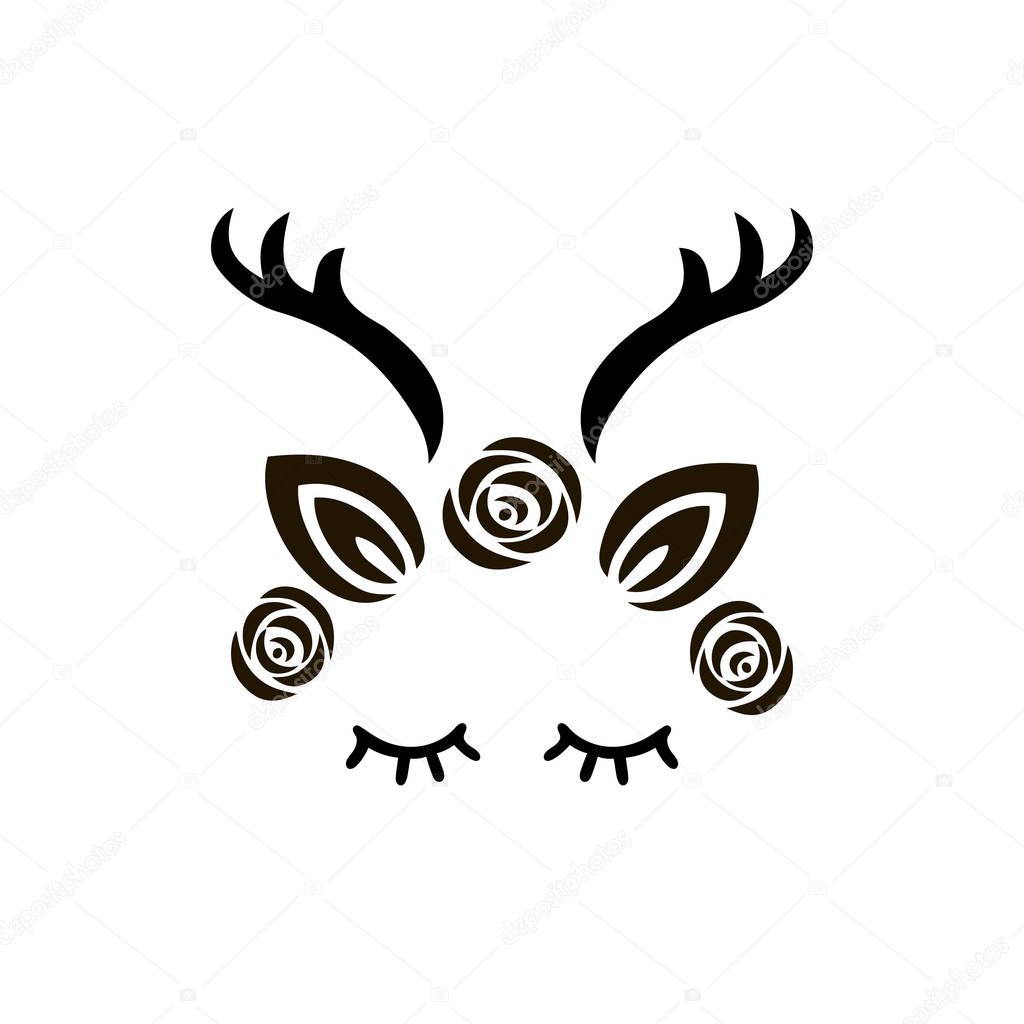 Download Cute Deer Vector Illustration Logo Badge Patch Deer ...