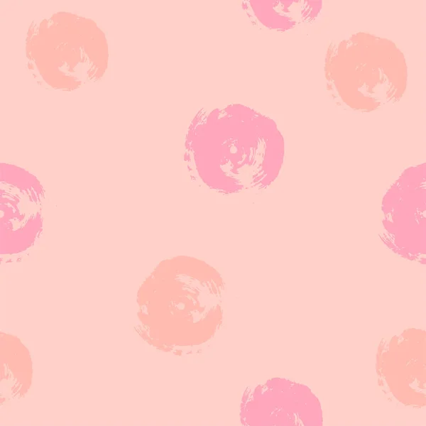 Modello Senza Cuciture Rosa Con Stile Disegnato Mano Tondi Illustrazione — Vettoriale Stock