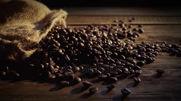袋的咖啡豆 — 图库视频影像