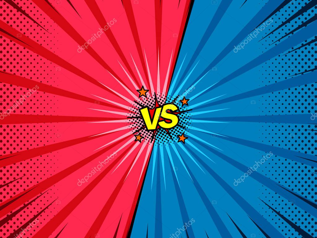 Comic Book Versus Template Background — Stock Vector © Azamatovic