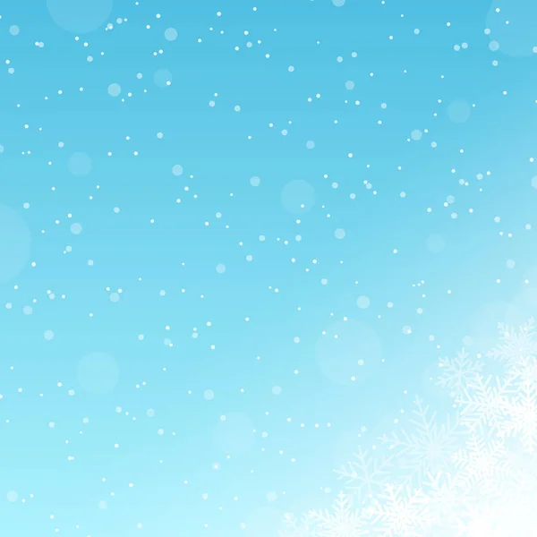 Abstrakt Godt Nytår og glædelig jul baggrund, glat krystal gennemsigtige snefnug – Stock-vektor