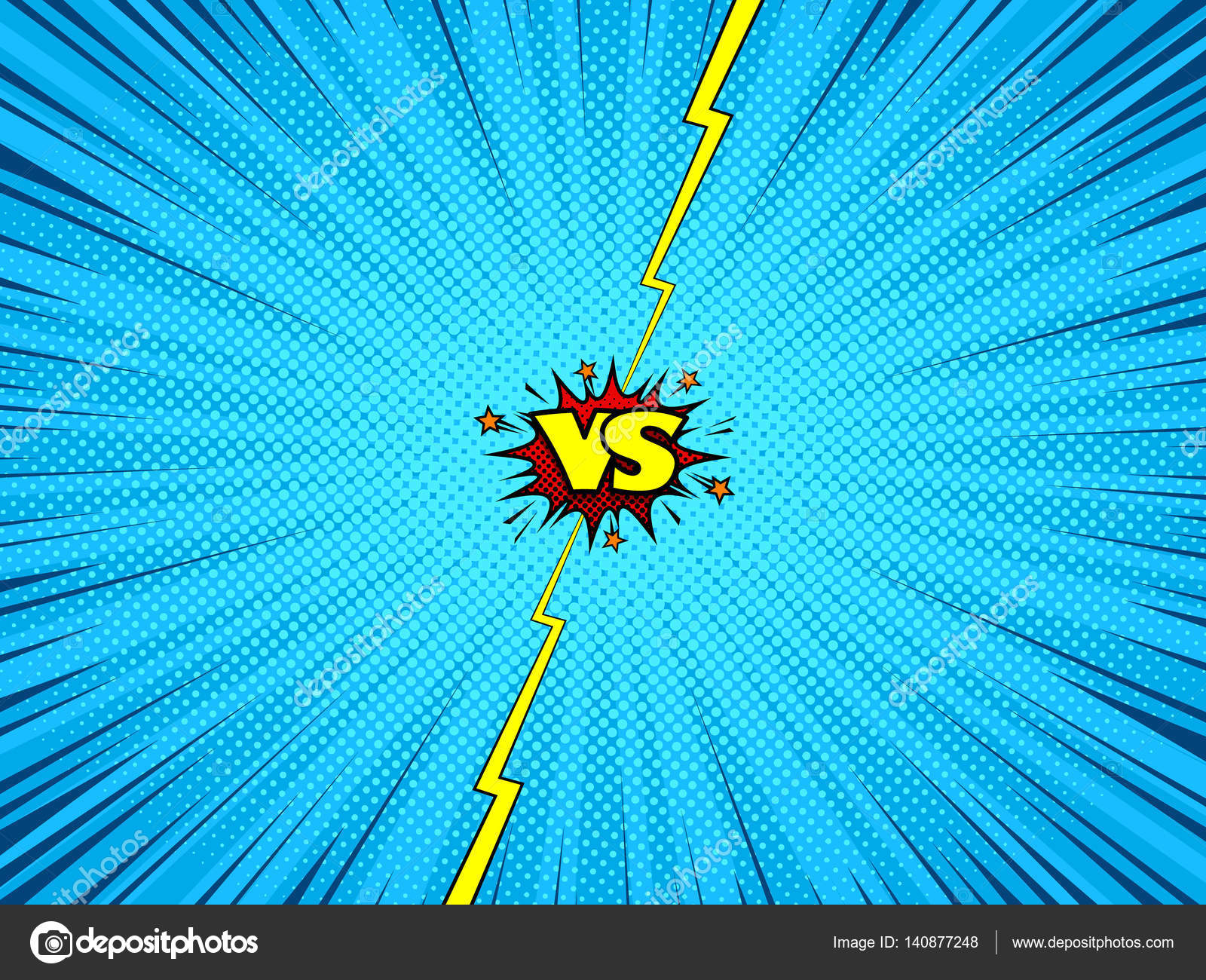 depositphotos_140877248 stock illustration comic book versus background superhero