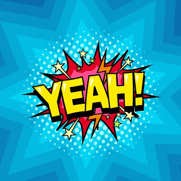 Süper kahraman çizgi roman konuşma balonu, neşeli ses