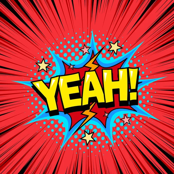 Süper kahraman çizgi roman konuşma balonu, neşeli ses