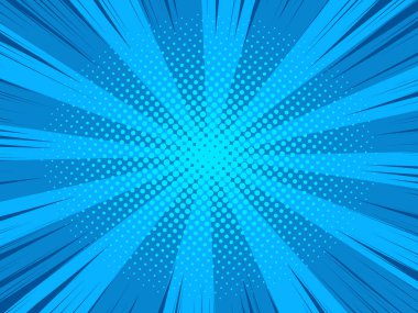 Yarı ton desen doku ile vektör çizgi roman afiş arka plan