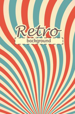 Retro arka plan. Kırmızı mavi pastel tasarım veya poster için arka plan dalgalar.