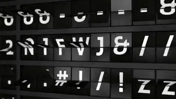 東京名とフライト情報ボード アニメーション — ストック動画