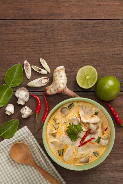 Thai Tom Kha Gai çorbası — Stok fotoğraf