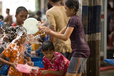 Songkran Tayland yeni yıl'ın Festivali