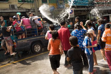 Songkran Tayland yeni yıl'ın Festivali