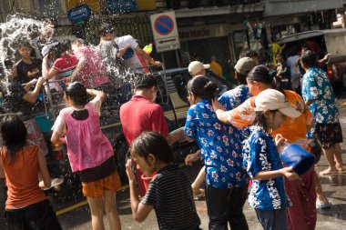 Songkran Tayland yeni yıl'ın Festivali