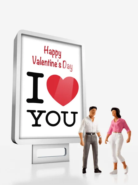 A couple celebrate Valentine's Day — Stock Photo, Image