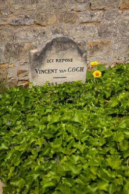 The grave of Vincent Van Gogh in France clipart