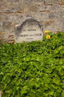 The grave of Vincent Van Gogh in France clipart