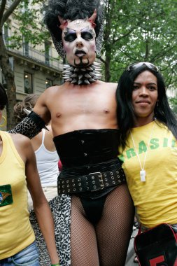 Haziran 2015 Gay Pride Parade Paris'te Fransa.