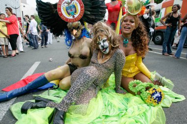 Haziran 2015 Gay Pride Parade Paris'te Fransa.