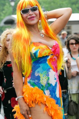 Haziran 2015 Gay Pride Parade Paris'te Fransa.