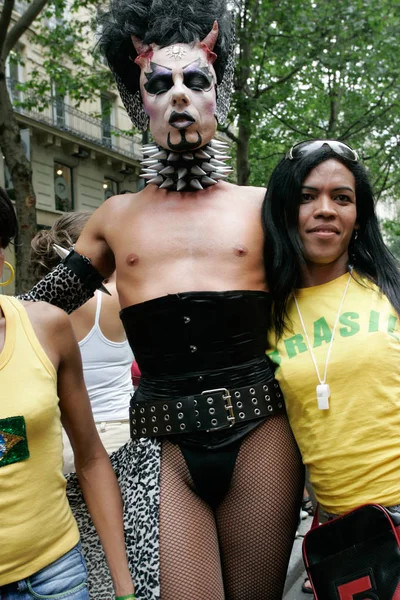 Haziran 2015 Gay Pride Parade Paris'te Fransa.