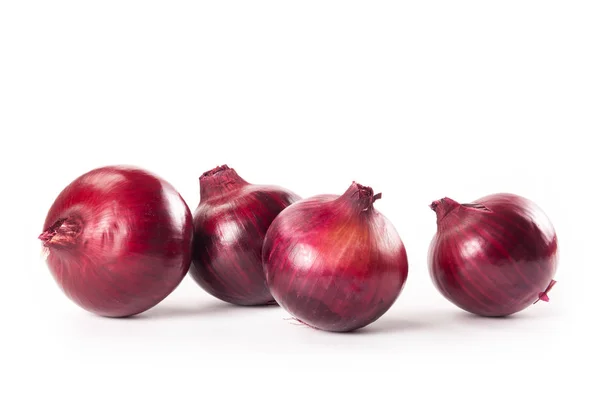 Red onions isolated on white background — Stock Photo, Image