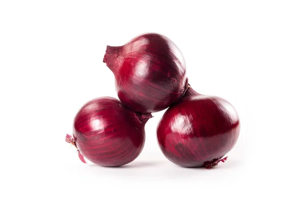 Red onions isolated on white background — Stock Photo, Image