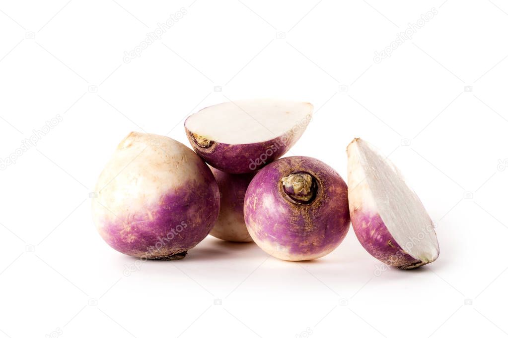 turnips isolated on white background