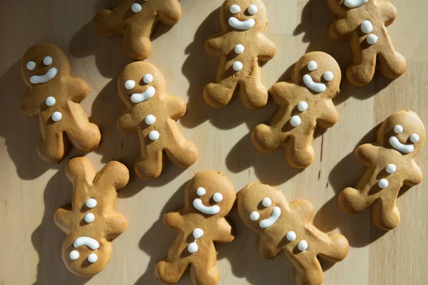 Ginger bread man cookies for Christmas — Stock Photo, Image