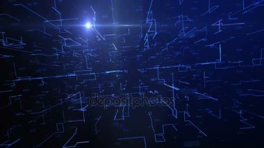 numaraları ve çizgi grafik fütüristik mavi dijital arka plan yaptı