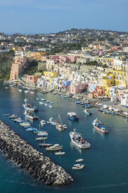 Procida is one of the Flegrean Islands off the coast of Naples i clipart