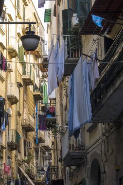 Napoli, İtalya - Januery 4, 2018: Napoli sokak görünümünü